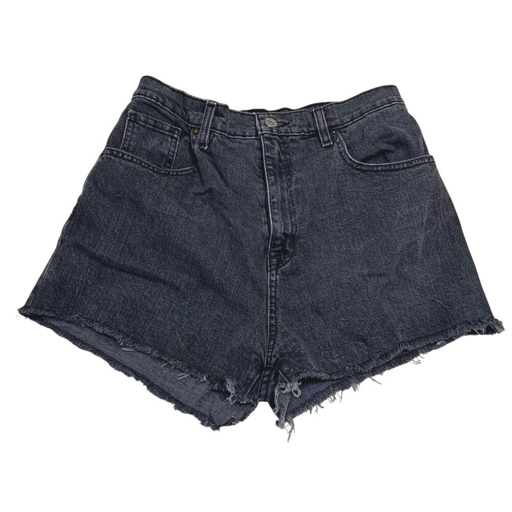 BDG Urban Outfitters Mom High Rise Cutoff Denim Shorts Black Size 30